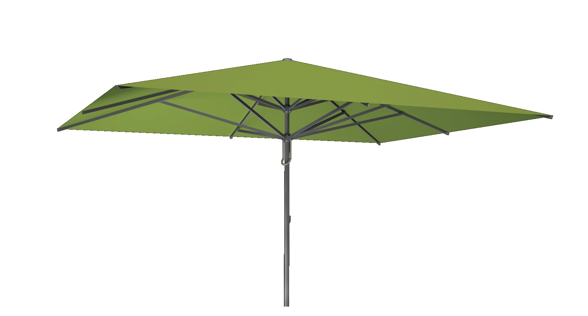 Grüner Sonnenschirm mit quadratischem Design