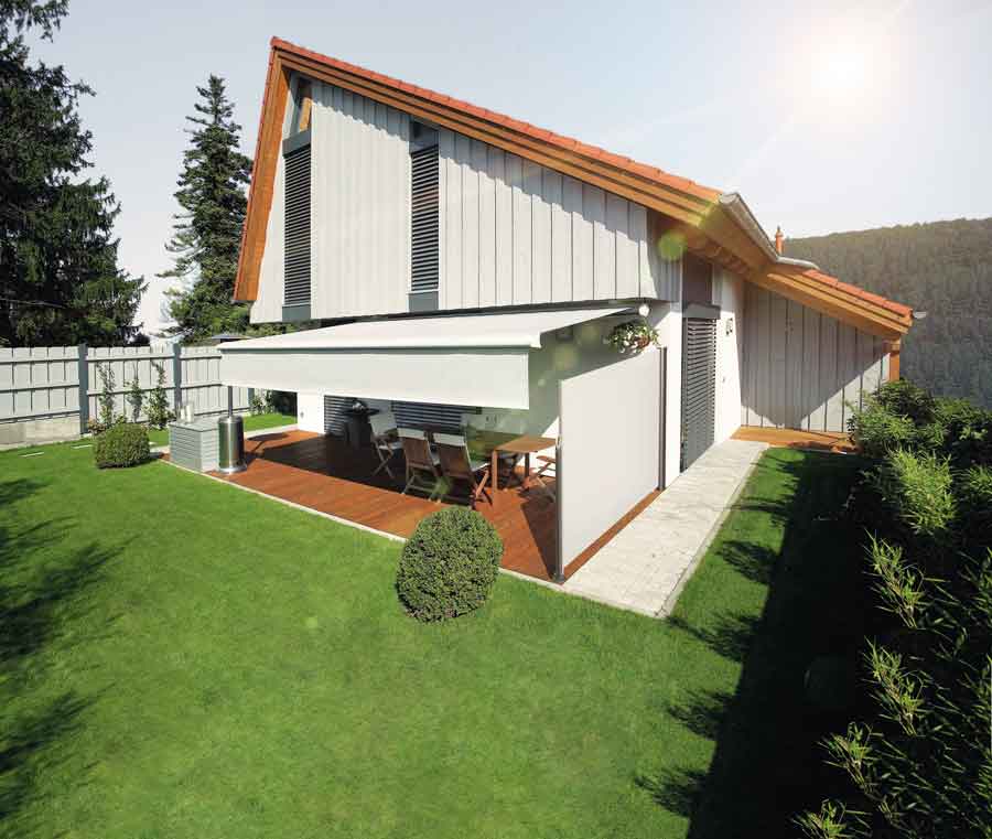 Tidyard Doppel Ausziehbare Seitenmarkise 160x600 Cm – Sichtschutz Für Balkon & Terrasse, Rot